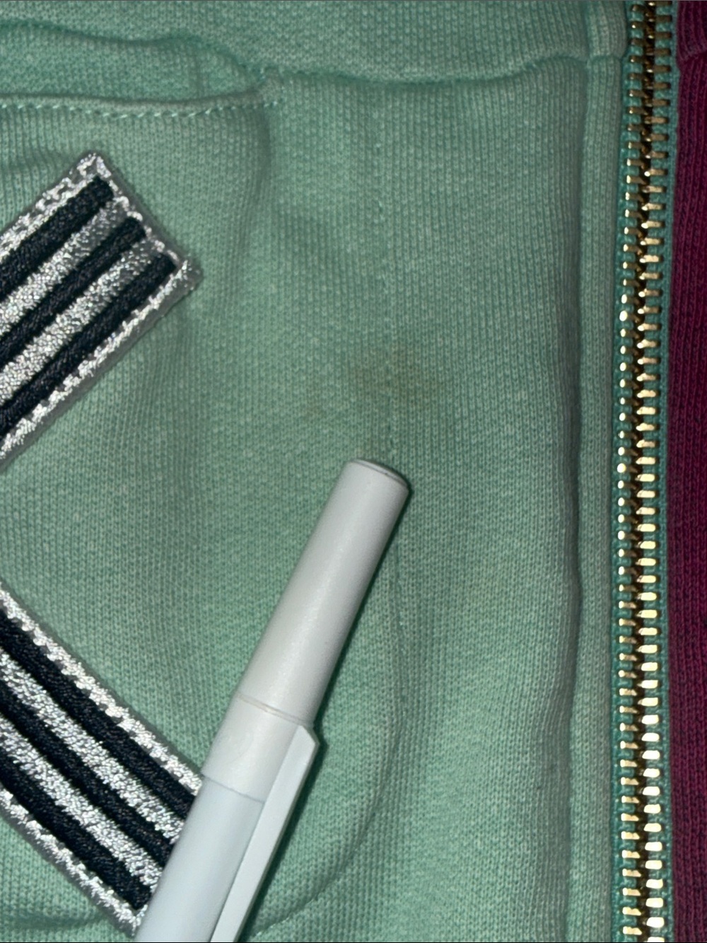 Kenzo Colorblock Zip Jacket in Mint Green & Magenta - Picture 6 of 10
